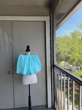 Vitamin A Cotton Light Blue Aqua Beach Shorts